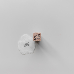 鳄鱼也是鱼啊！【摸鱼】1cm迷你木质手帐打卡小印章上班日常图标