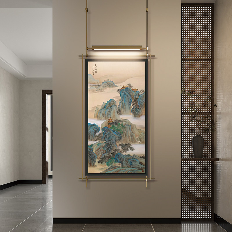 复古中国挂画创意氛围灯墙面挂件沙发背景墙轻奢艺术金属铁艺壁饰