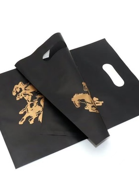 手挽袋加厚黑色购物袋马到成功PO手挽袋礼品黄金珠宝包装袋购物袋