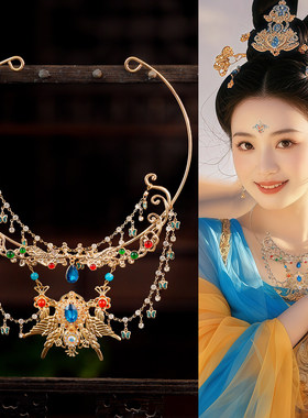 古风异域唐风项圈华丽蝴蝶吊坠