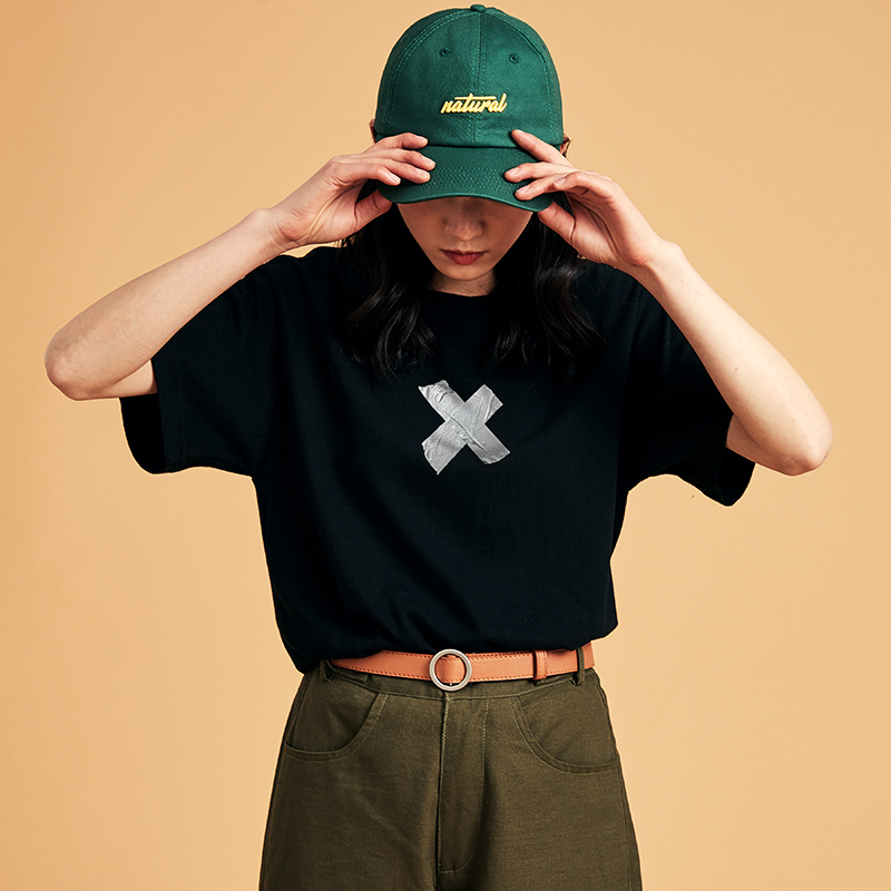 irritable深藏不露趣味印花bf百搭学生潮女宽松圆领短袖t恤上衣