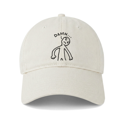 damn鸭舌帽韩国男女情侣百搭刺绣棒球帽显脸小遮阳帽子