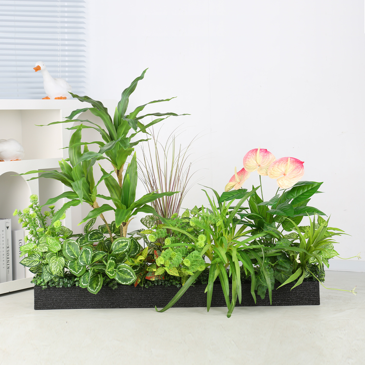 仿真花假草仿生绿植造景组合户外隔断塑料花装饰花槽花箱盆景摆设