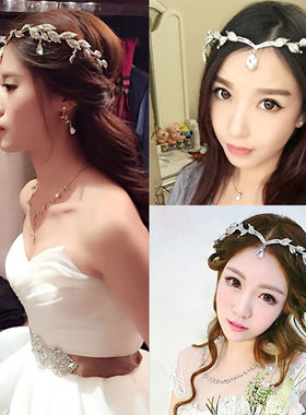 皇冠新娘森系婚礼写真眉心坠
