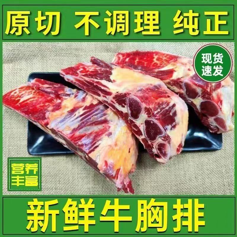 顺丰新鲜黄牛胸排骨正宗带肉牛胸骨生鲜草原原切牛胸骨牛胸排商用
