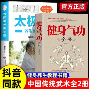 健身气功全书正版中国武术太极拳实用教程书籍传统健身功法易筋经洗髓经五禽戏八段锦六字诀道家秘功道家中医真气气功学修炼