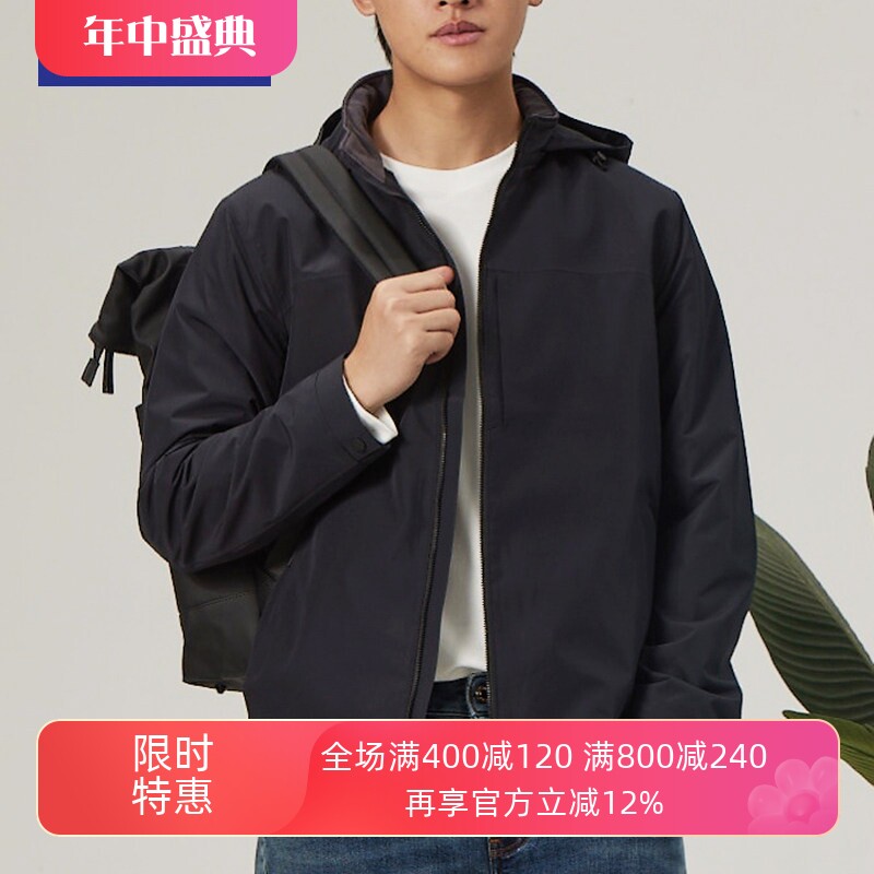 可脱卸帽春秋双面穿夹克