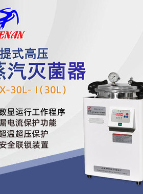 申安手提式高压蒸汽灭菌器DSX-30L-I实验室高温高压灭菌锅消毒锅