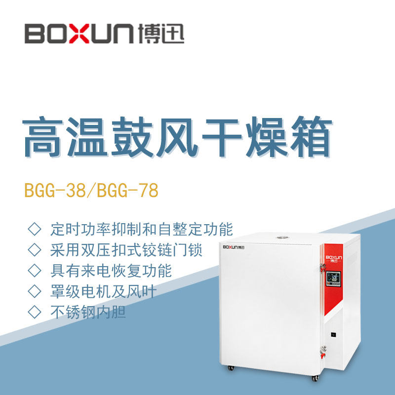 博迅高温鼓风干燥箱BGG-38实验工业生物制药高温烘烤箱灭菌烘干箱