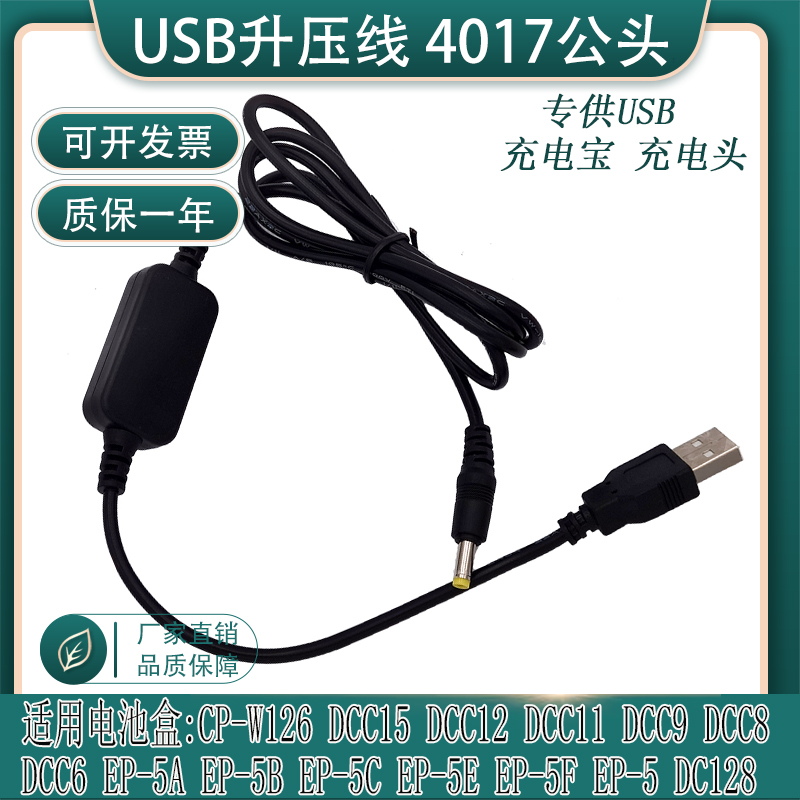 USB升压线适用松下BLC12 BLH7 BLF19E BMB9 BLD10 BLG10假电池