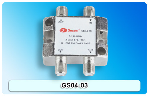 佳讯gs04-03 三功分器 3功分 全频段 电视天线信号压铸防水分配器