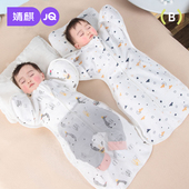 防踢被 宝宝神器调襁褓春夏季 婧麒新生婴儿投降式 防惊跳睡袋薄款