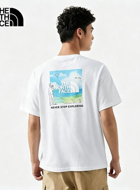 TheNorthFace北面26春夏新款户外男休闲印花舒适纯棉短袖T恤8GVZ