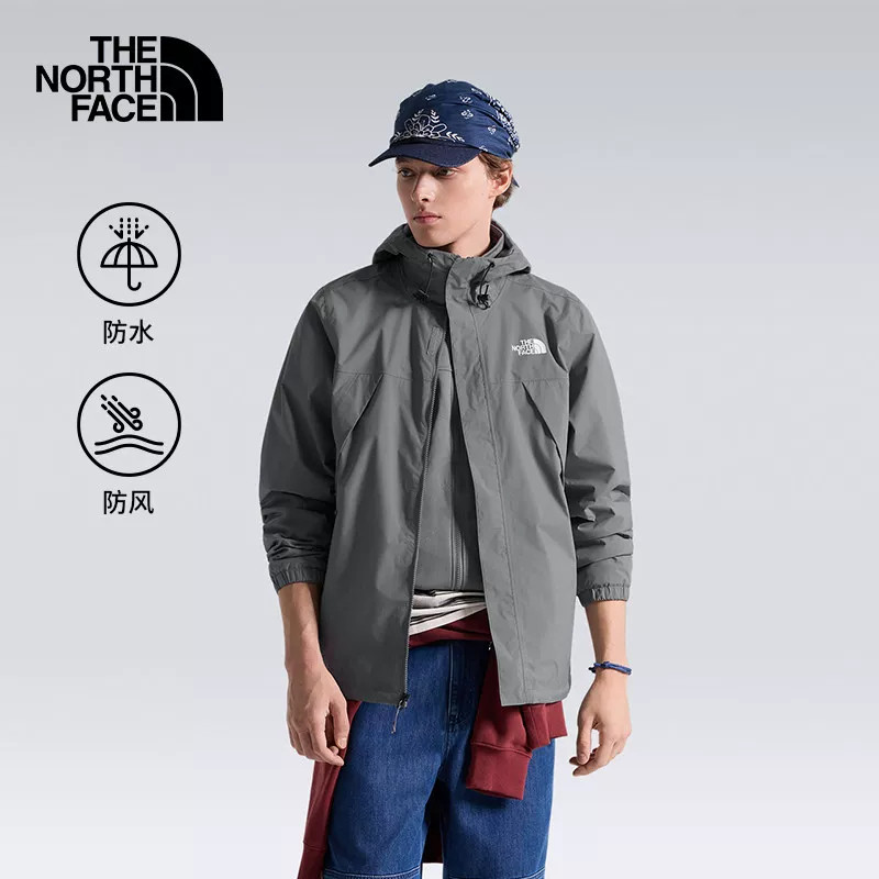The North Face北面三合一冲锋衣男户外防风外套软壳内胆|89B1