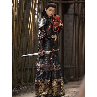 2026原创锦衣卫飞鱼服明制汉服男织金贴里曳撒鱼鳞甲护腕护臂甲胄