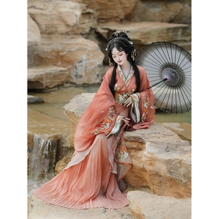 2026原创汉服女新款楚国战国袍中国风仙气飘飘大袖衫直裾交领古装