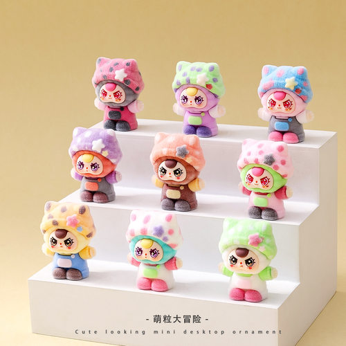 植绒波点帽娃三岁猫咪萌粒