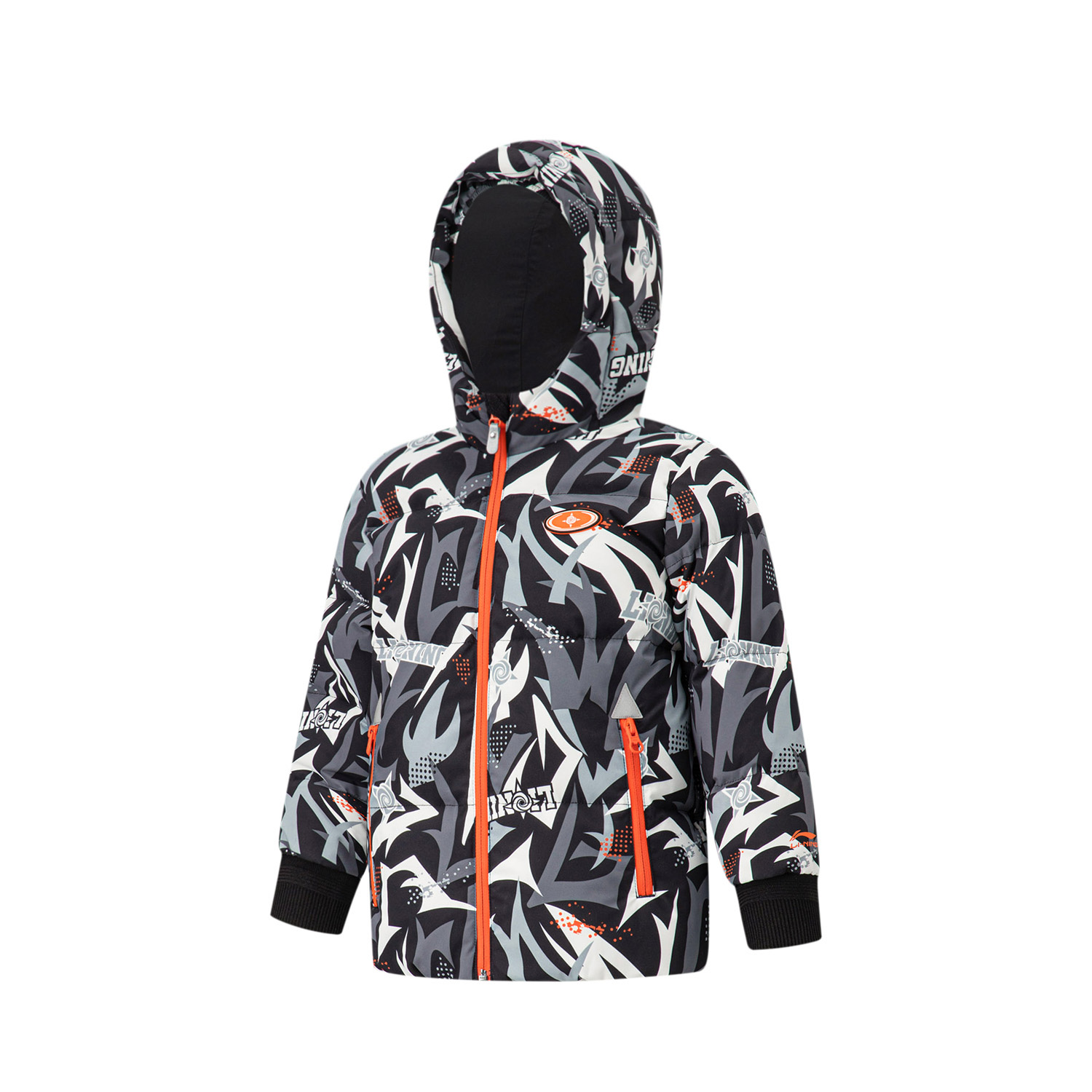 Lining/李宁正品冬季儿童休闲运动个性简约保暖连帽羽绒服YYMT033