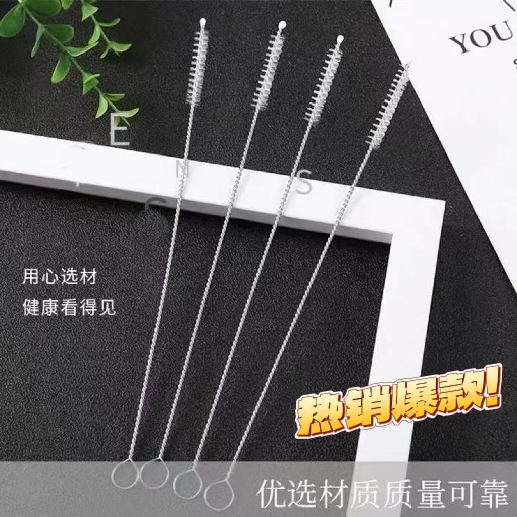 小毛刷瓶刷试管刷管道内孔清洗刷尼龙软毛硬毛长柄圆形刷工业刷子