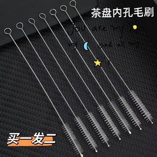 小毛奶瓶刷细小试管刷管道内孔清洗刷尼龙软毛长柄圆形刷工业刷