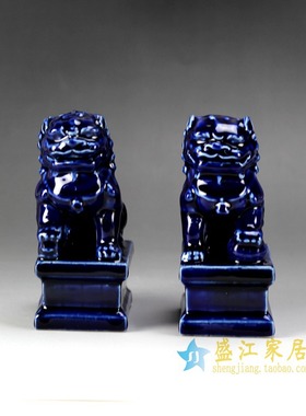景德镇小狮子高温颜色釉陶瓷器