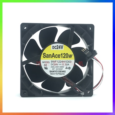 全新三洋 9WF1224H1D03 24V 0.32A 12CM 12038 发那科散热风扇
