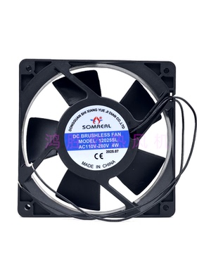 SOMREAL全新原装 12025SL AC110-280V 4W 12025 展示柜 散热风扇