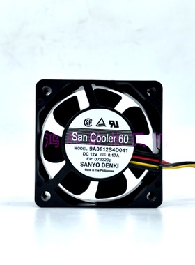 原装SANYO三洋 9A0612S4D041 6025 12V 0.17A 6CM 变频器散热风扇
