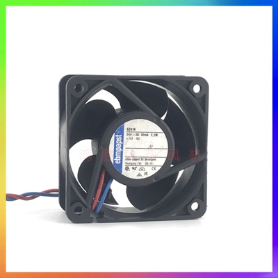 原装进口ebmpapst 624N 6025 24V 92mA 2.2W 变频器散热风机风扇