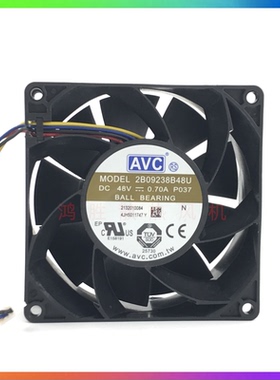 AVC 2B09238B48U 9038 48V 0.70A 9CM 4线 暴力 大风量变频器风扇