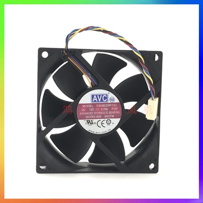 AVC 8025 8CM DS08025R12U 12V 0.70A PWM调速 CPU机箱散热风扇