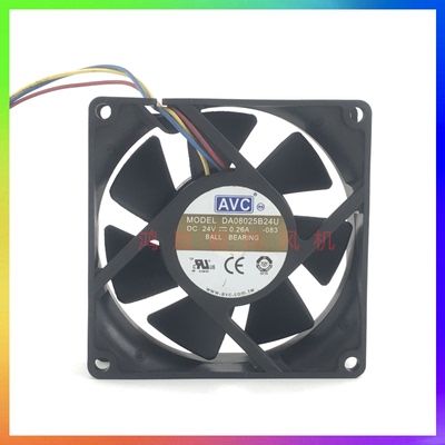 原装 AVC DA08025B24U 24V 0.26A 8CM 8025 变频器双滚珠散热风扇