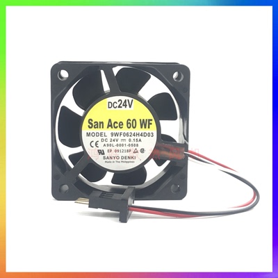 三洋 9WF0624H4D03 0.15A 24V 6025 6CM 三针发那科专用散热风扇