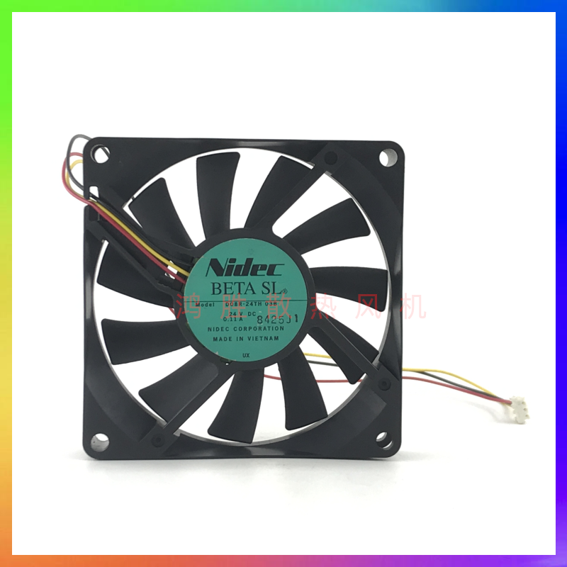 Nidec D08R-24TH 03B 8CM/8015 24V 0.11A 超薄 变频器散热风扇