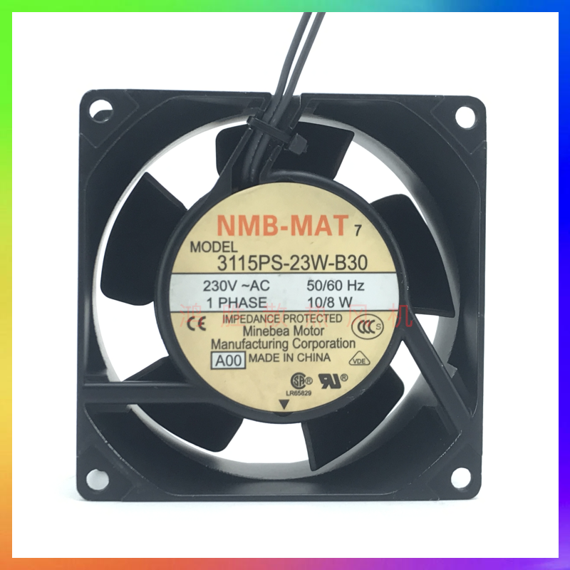 日本 NMB 8CM 3115PS-23W-B30 AC230V 10/8W 8038 耐高温散热风扇