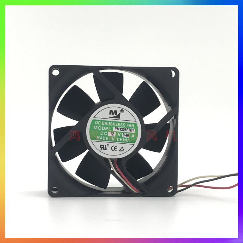 一盟 YM1208PTB1 8025 12V 0.40A 8CM 电源机箱变频器散热风扇