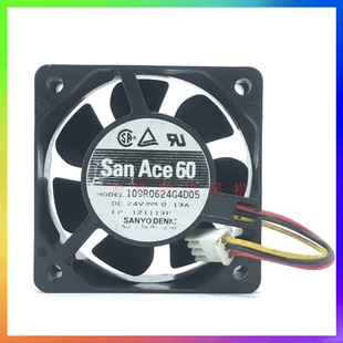 6CM 109R0624G4D05 6025 24V 变频器散热风扇 全新原装 0.13A 三洋