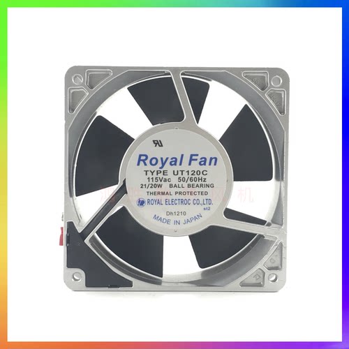 Royal Fan 115V UT120C 21/20W 12038发那科机床机柜铝框散热风扇