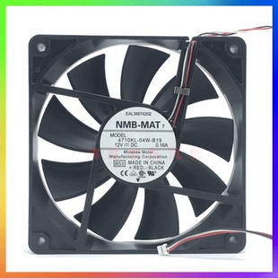 B19 12025 12V NMB 12CM 04W 0.16A 厘米静音机箱散热风扇 4710KL
