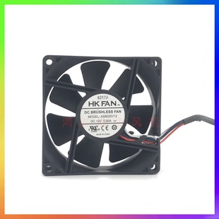 原装HKFAN AS8025V12 DC12V 0.50A 8025 8厘米 UPS散热风扇