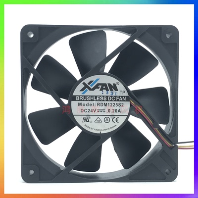 全新 RDM1225S2 24V 0.20A 12025 12cm厘米 变频器散热风扇风机