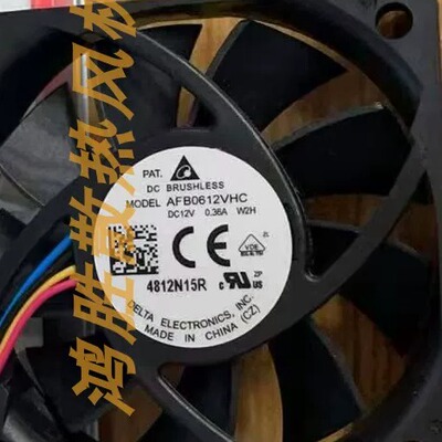 台达AFB0612VHC散热风扇DC12V 0.36A 机箱服务器风扇6厘米