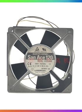 SANYO 109S488 200V 12025 13.5/12W 0.08A/0.07A 轴流散热风机