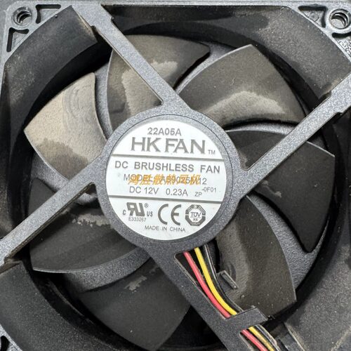 HK FAN全新AS9025M12直流散热风扇DC12V 0.23A三线机箱散热风扇