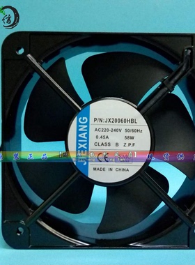现货轴流风机JX20060HBL AC220V200*200*60MM 双滚珠散热风扇圆形