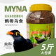 营养手工 鸟食饲料通用八哥鹩哥鸟牛肉颗粒画眉王散装 5斤桶装