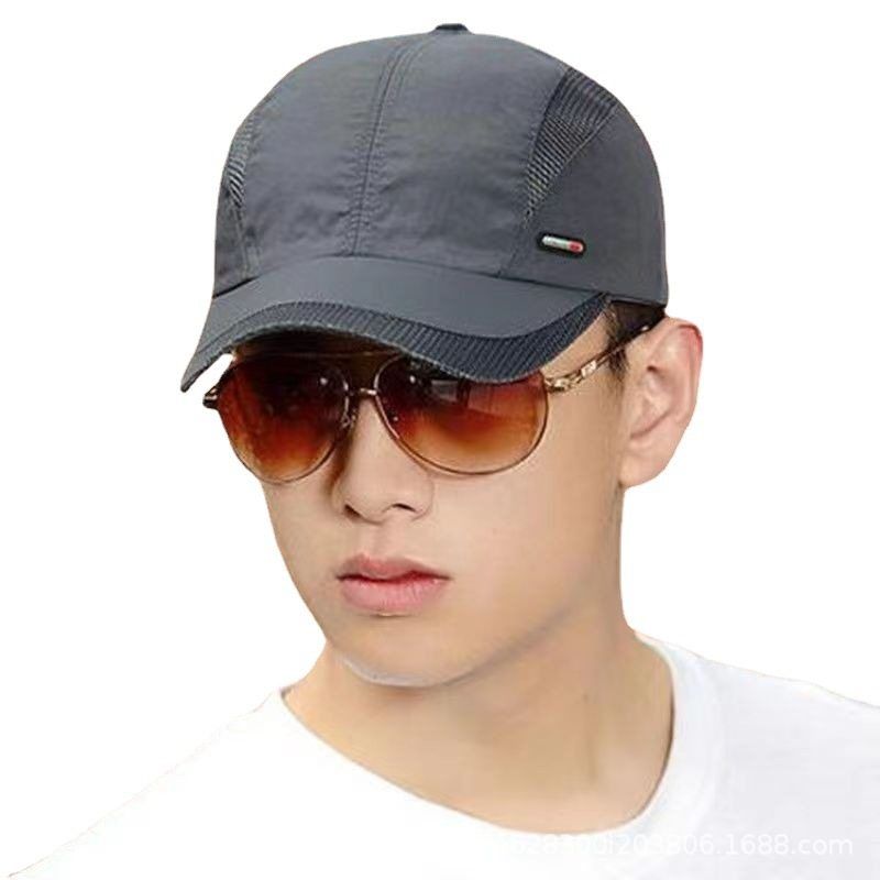 帽子男新款春夏透气运动速干帽户外休闲百搭鸭舌帽防晒遮阳棒球帽
