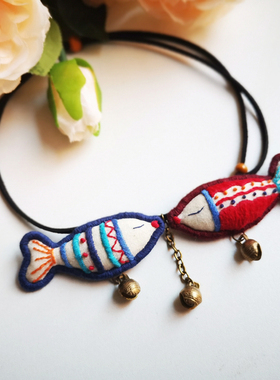 diy刺绣空袋香包亲子棉麻胸针