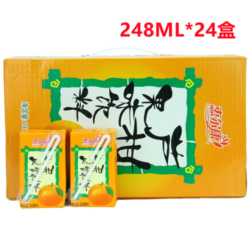 24盒装惠尔康芦柑汁清凉茶饮料
