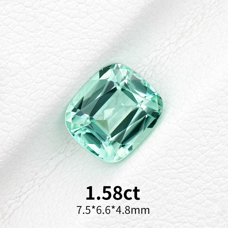 戒面1.58ct宝石阿富汗碧玺蓝绿色
